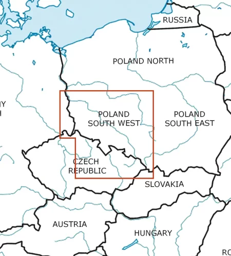 Aeronautical Chart of Poland South West in 500k