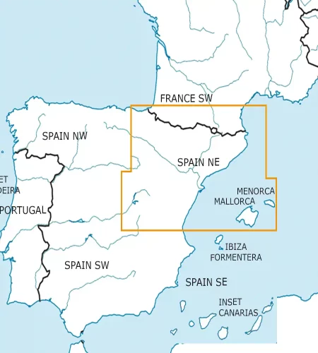 VFR Aeronautical Chart of Spain North Est in 500k