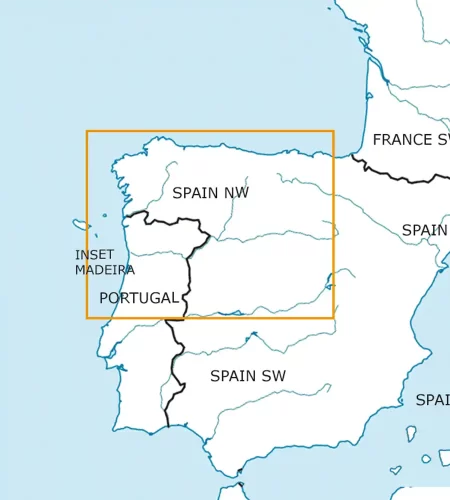 VFR Aeronautical Chart of Spain North West in 500k