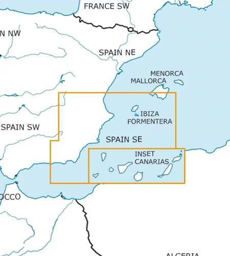 VFR Aeronautical Chart of Spain South Est in 500k