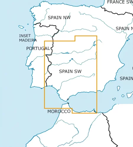 VFR Aeronautical Chart of Spain South West in 500k