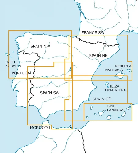 VFR Aeronautical Chart of Spain in 500k