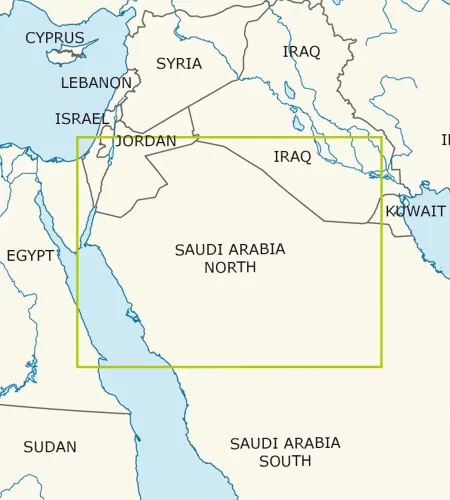 Aeronautical Chart of Saudi Arabia North in 500k