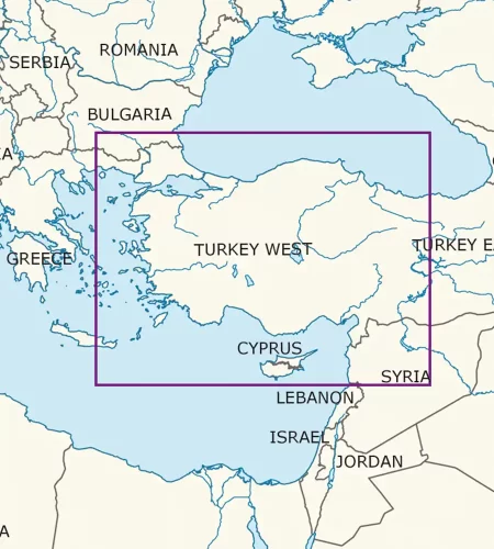 VFR Aeronautical Chart of Türkiye West in 500k